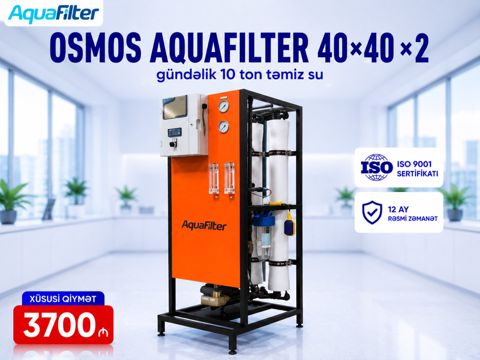 Əks osmos qurğusu Aquafilter 10ton/gün — Bakı