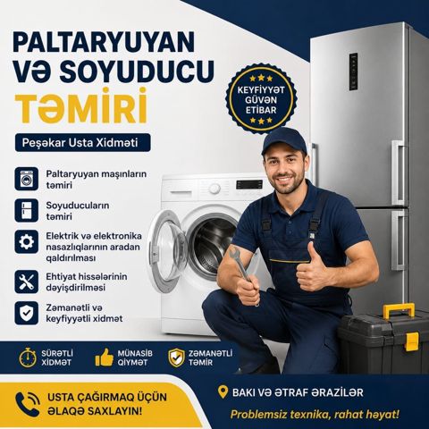 Soyuducu və paltaryuyan ustası — Bakı