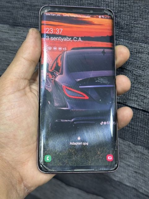 Samsung Galaxy S9 Plus, 64 GB, rəng - Bənövşəyi, Zəmanət, Barmaq izi, Simsiz şarj — Bakı