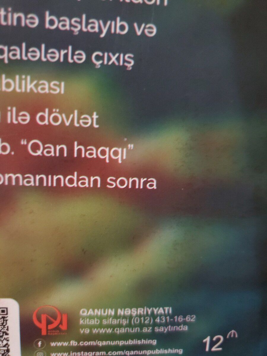 Detektiv roman Qan haqqı — Kitablar və jurnallar, Bakı (3)