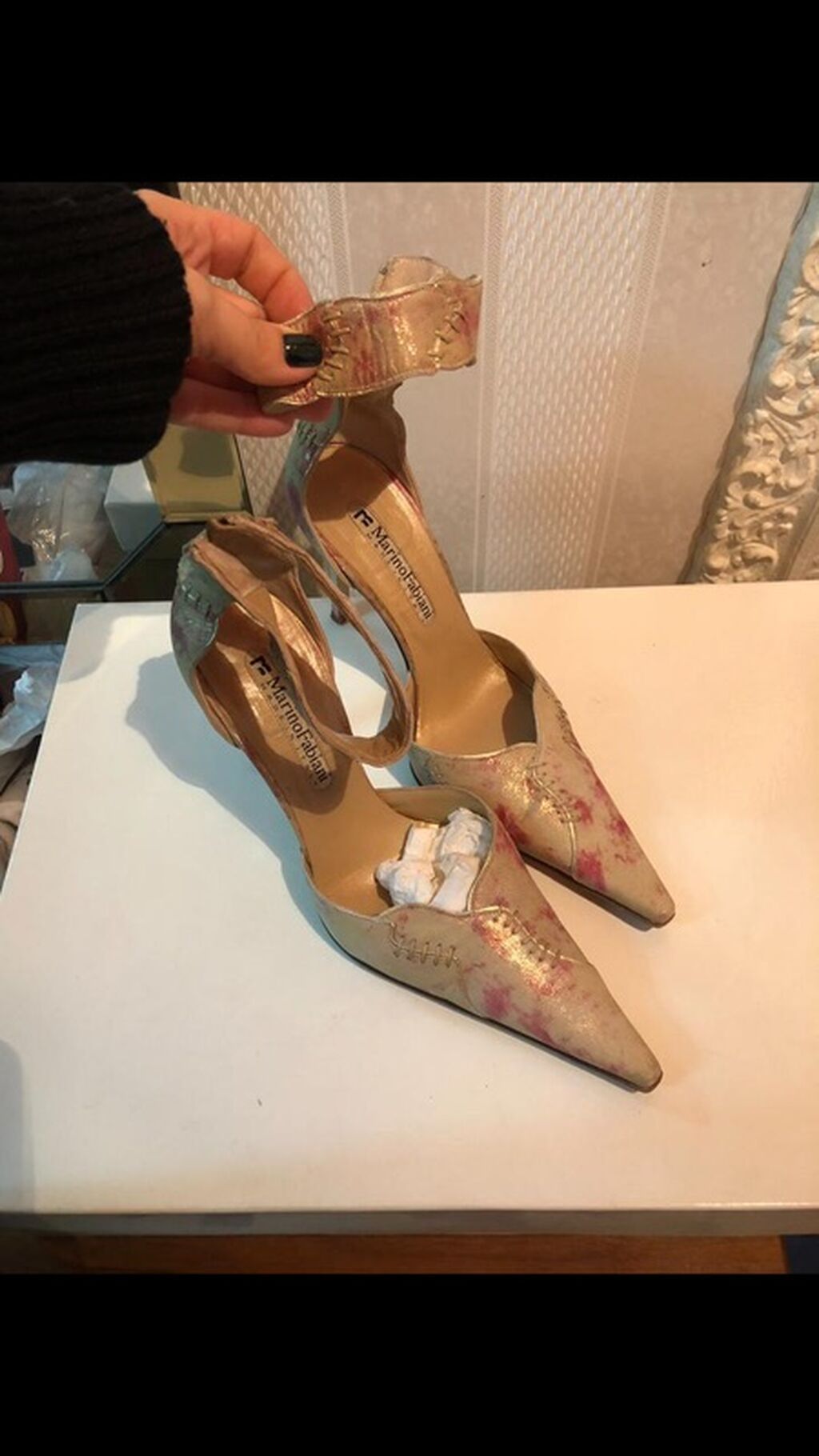 Tuflilər, Ölçü: 35.5, rəng - Qızılı, İşlənmiş — Tufl, Bakı