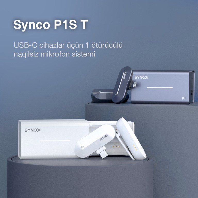 “Synco P1S T” telefon üçün simsiz yaxa mikrofonu (Type-C, 1 nəfərlik) — Səs texnikası, Bakı (5)