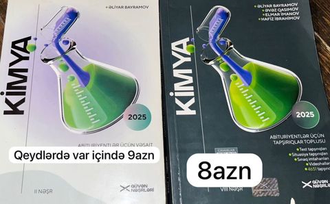 Məhsul: “Kimya 2025” abituriyent vəsaiti və tapşırıqlar toplusu (Güvən — Digah