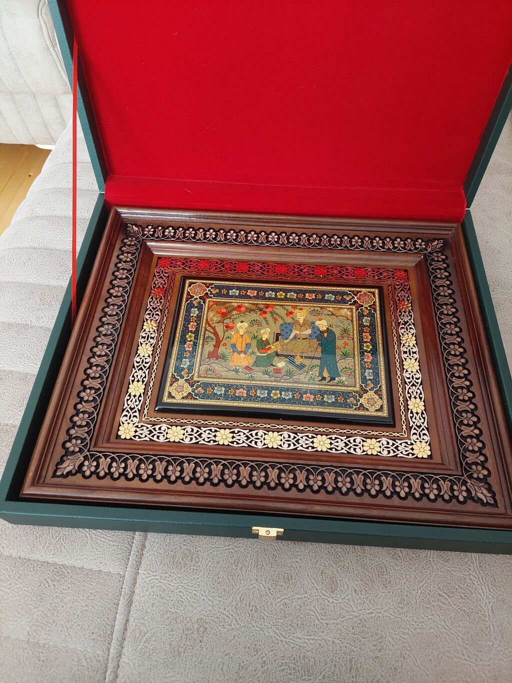 Əl işi miniatür tablo – taxta oyma çərçivə və qutuda - Kompozisiya — Şəkillər, plakatlular və çərçivələr, Bakı (4)