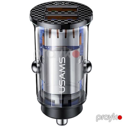 Avtomobil üçün adapter Usams US-CC122 C23 36W Dual USB CC122CC01