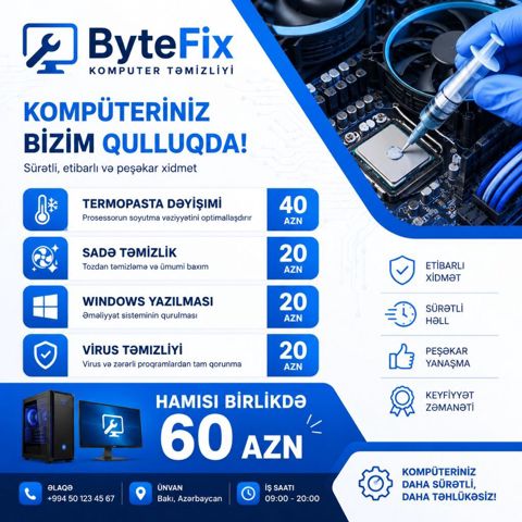 Kompüteriniz Yavaşlayıb? Qızır? Kompüterinizə peşəkar qulluq — Bakı