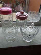 Şüşə qablar dəsti - 2 ədəd şüşə bankalar: biri qapaqlı, kliklə açılan — salesman — Dining tableware