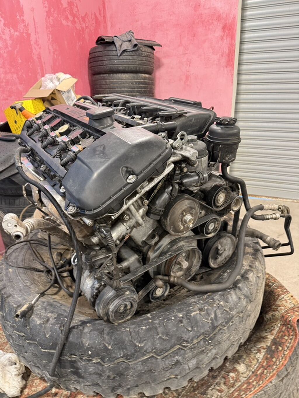 Bmw M54 2.2matoru ideal veziyyetdedir. Yag yemir sadece mawin qeza — Mühərriklər, Bakı (8)