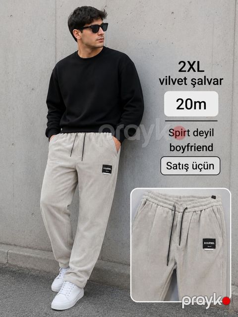 2XL vilvet şalvar – satış üçün - Material: yumşaq vilvet (corduroy