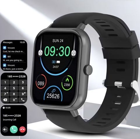 Yeni, Smart saat, Smart, Sensor ekran, rəng - Qara — Bakı
