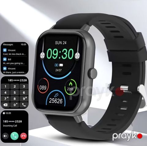 Yeni, Smart saat, Smart, Sensor ekran, rəng - Qara — Bakı