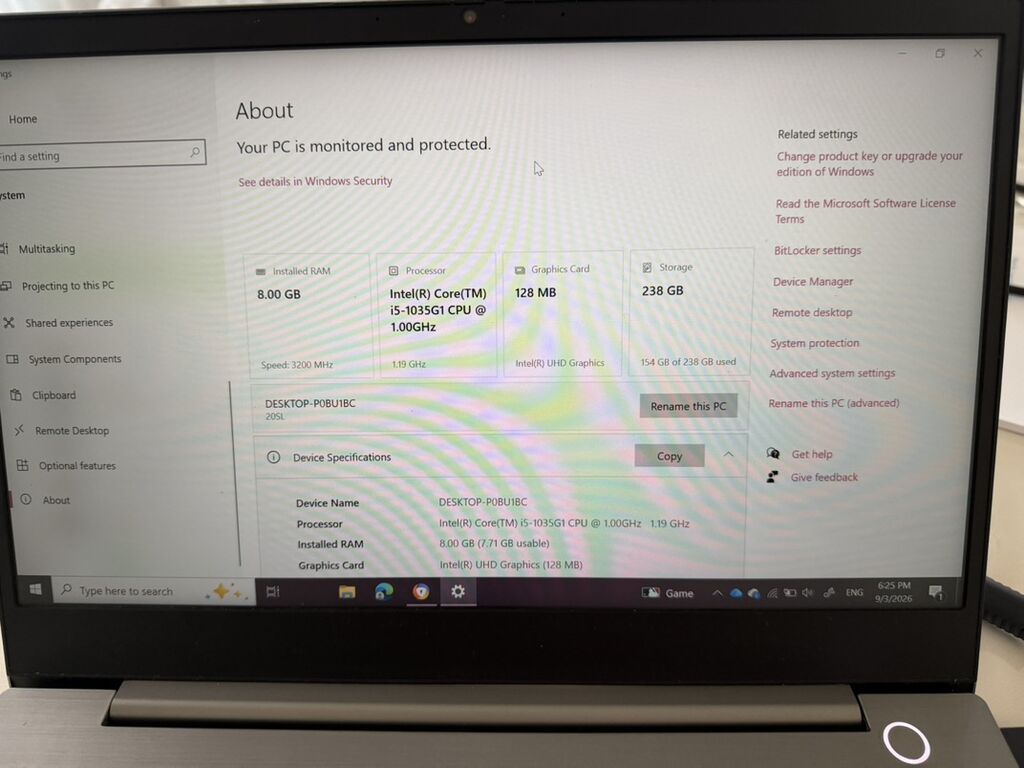 Lenovo ThinkBook noutbuk Texniki göstəricilər: - Prosessor: Intel — Lenovo, Bakı (2)