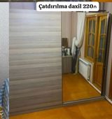 İşlənmiş, 2 qapılı, Güzgülü, Qəhvəyi, Kupe, Düz dolab — ikinci el ve yeni esyalar — Мебель