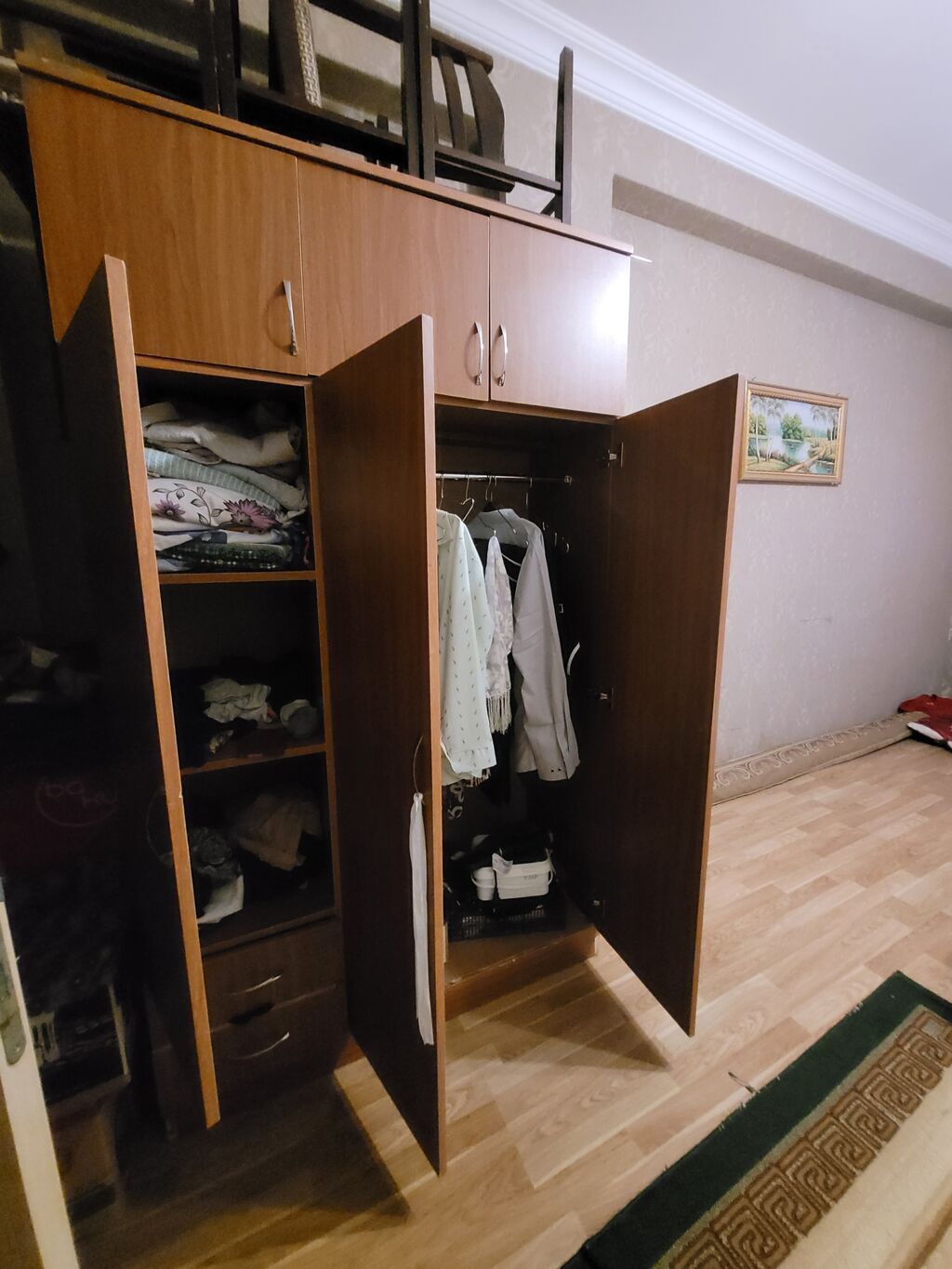 İkinəfərlik çarpayı, Dolab, Termo, 2 tumba, İşlənmiş — Yataq otağı mobilya dəstləri, Gəncə (10)