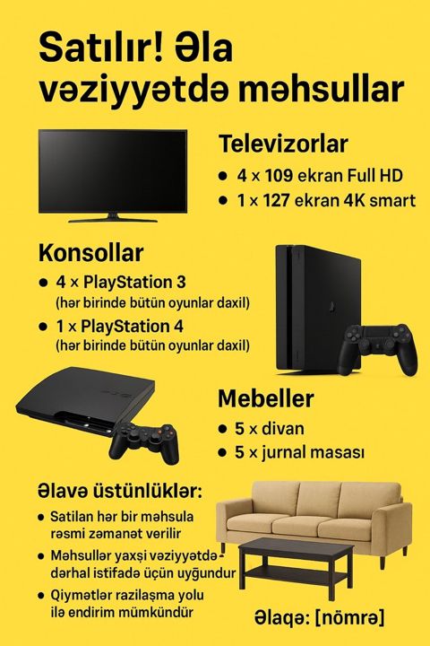 Hazır biznes (Sony PlayStation club avadanlığı) — Bakı