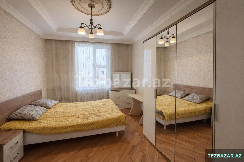 Kirayə verilir 3 otaqlı yeni tikili 105 m², İnşaatçılar m — Mənzil, Bakı (6)
