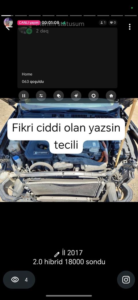 2017 il, 2.0 Hibrid sedan - Hibrid mühərrik: 2.0 litrə qədər — Bakı