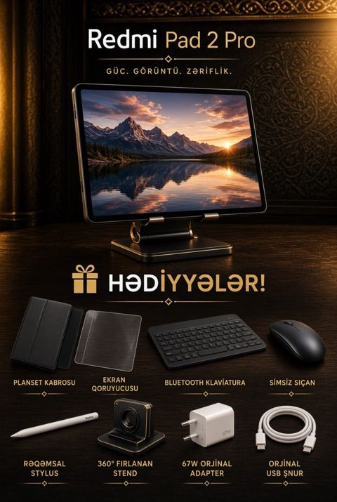 Xiaomi Redmi Pad 2 Pro Silver 256GB/8GB — Bakı