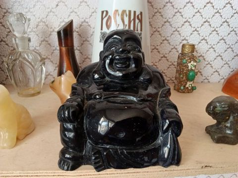 Статуэтка Будда из синего авантюрина. Высота 8см. Цена 15 манат — Bakı