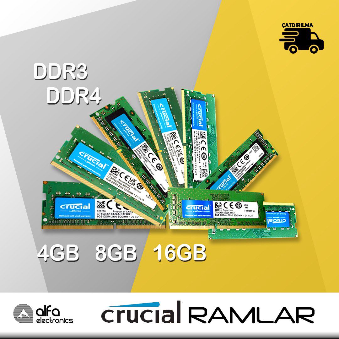 RAM-lar "Crucial" — Kompüterlər və noutbuklar, Bakı