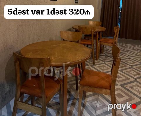 Kafe restoran uçun masa desti 5destdir bir dəst 320₼ — Mehdiabad