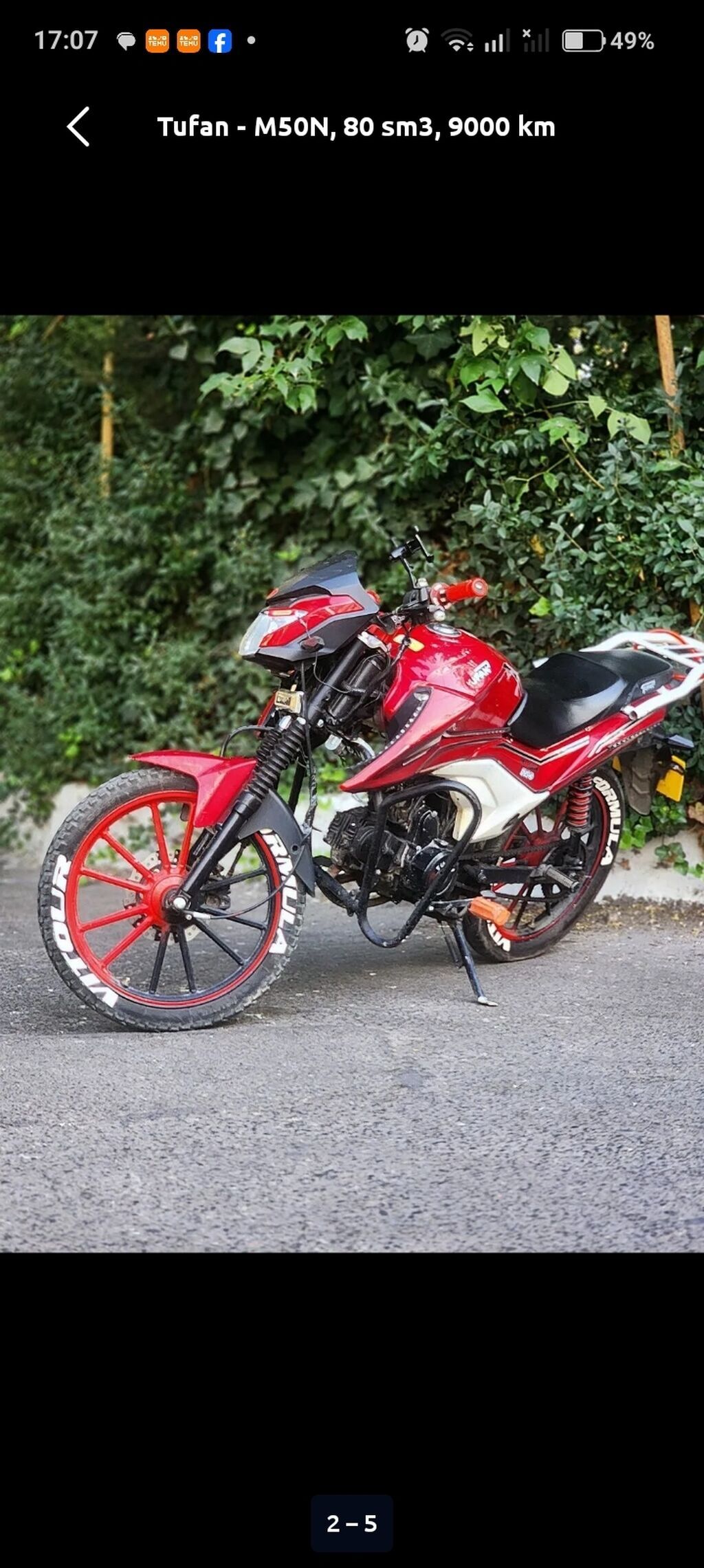 Tufan 80 sm3 — Motosikletlər, Bakı (3)