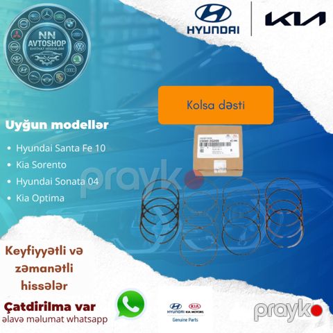 Kia Optima porşen halqaları dəsti