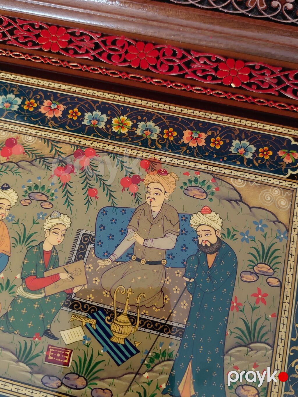 Əl işı miniatür tablo – taxta qutu ilə - Şərq miniatür üslubunda əl — Şəkillər, plakatlular və çərçivələr, Bakı (4)