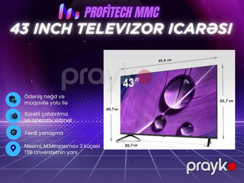 43 inch televizor icarəsi — Bakı