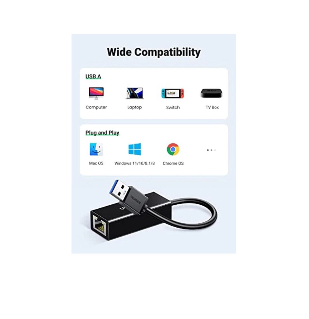 USB Lan "Ugreen Gigabit Ethernet Adapter USB 3.0" — Periferik cihazlar, Bakı (3)