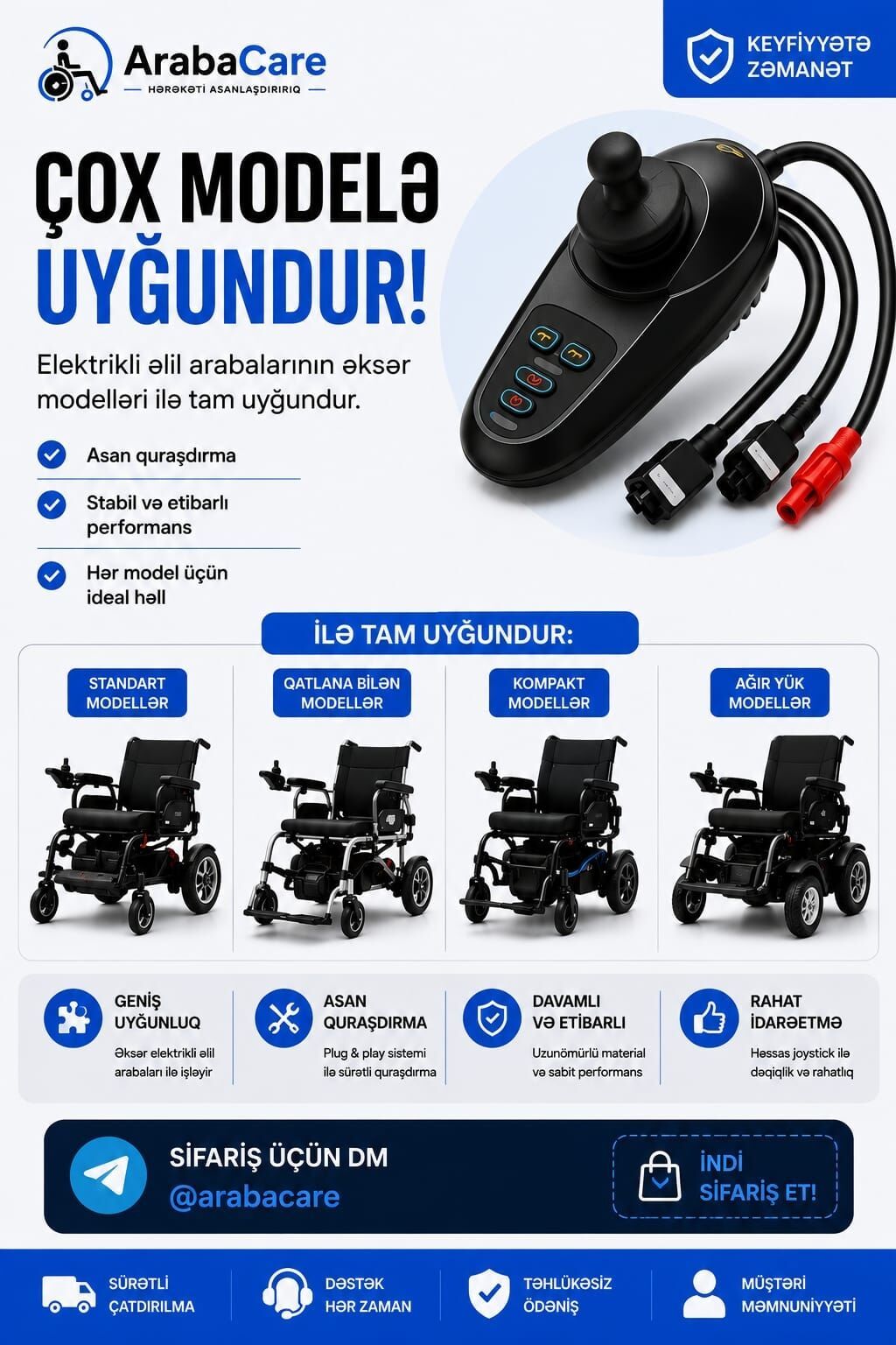 Shanghai Plastik Joystick Pult – elektrikli əlil arabaları üçün — Pult, Bakı