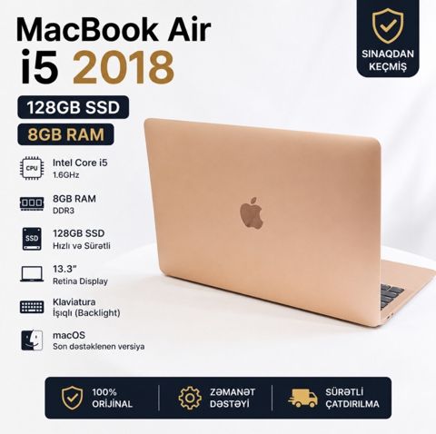 Macbook Air i5 2018 Gold — Bakı