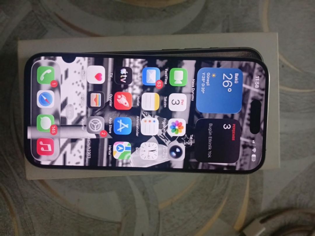 Apple iPhone 15 Pro Natural Titanium 256GB/8GB — Smartfonlar, Bakı (4)