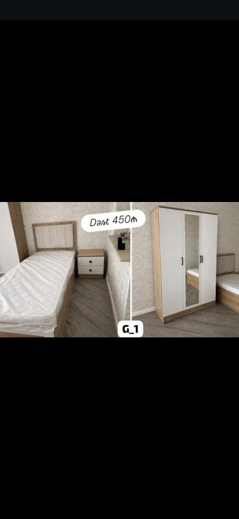 Gənc otağı mebel dəsti – Dast 450₼ Tərkibi: - Tək nəfərlik çarpayı — Mehdiabad