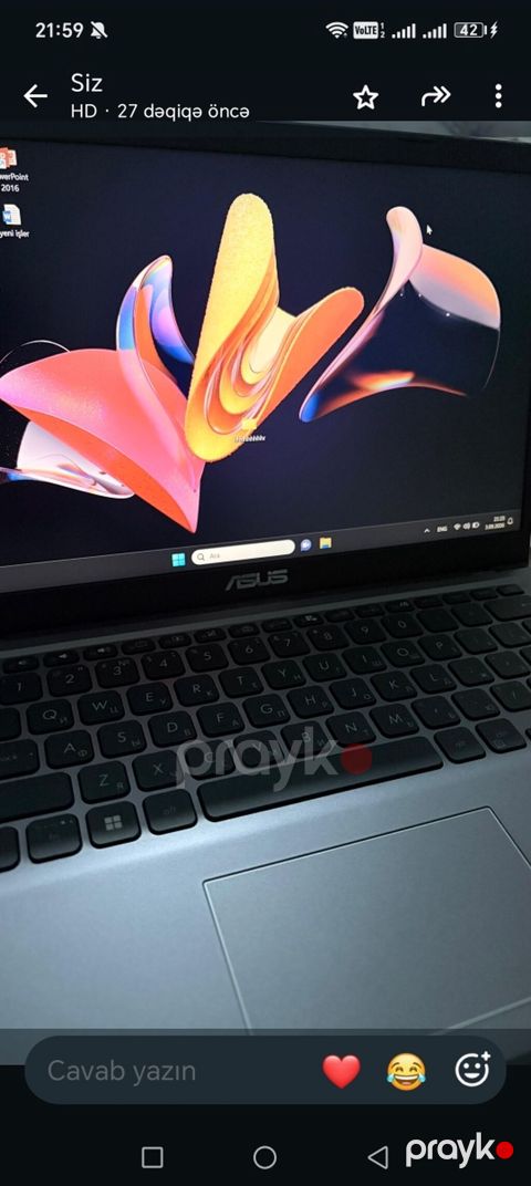 ASUS noutbuk - Marka/model: ASUS (gövdədə loqo) - Ekran: təxminən — Digah