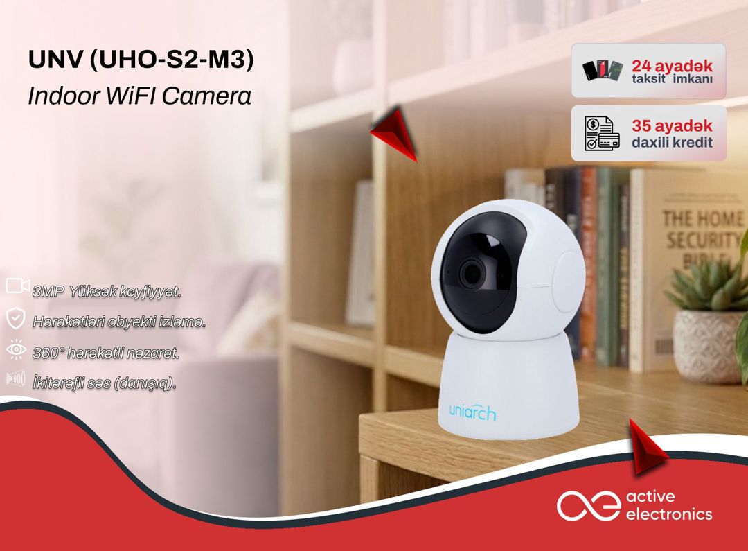 Müşahidə kamerası UNV UHO-S2-M3 – 3MP Wi-Fi PT — Ağıllı ev və təhlükəsizlik, Bakı