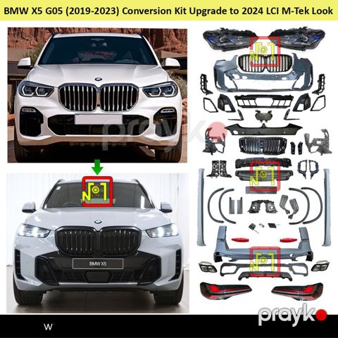 "BMW G05 2024" (M tech) body kiti