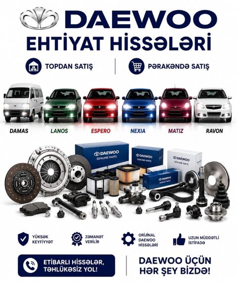 "Daewoo 1995-2023" ehtiyat hissələri — Bakı