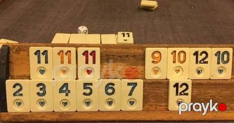 Okey/Rummikub stolüstü oyun dəsti - Klassik rəqəm daşları ilə — Qobu