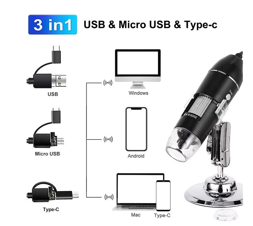 Mikroskop 3in1 "Digital 1600X" — Biznes və avadanlıq, Bakı (5)