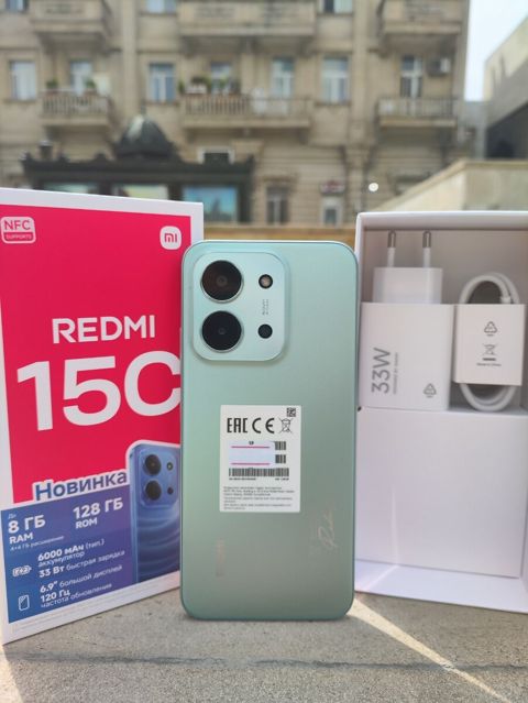 Xiaomi Redmi 15C Mint Green 256GB/8GB — Bakı