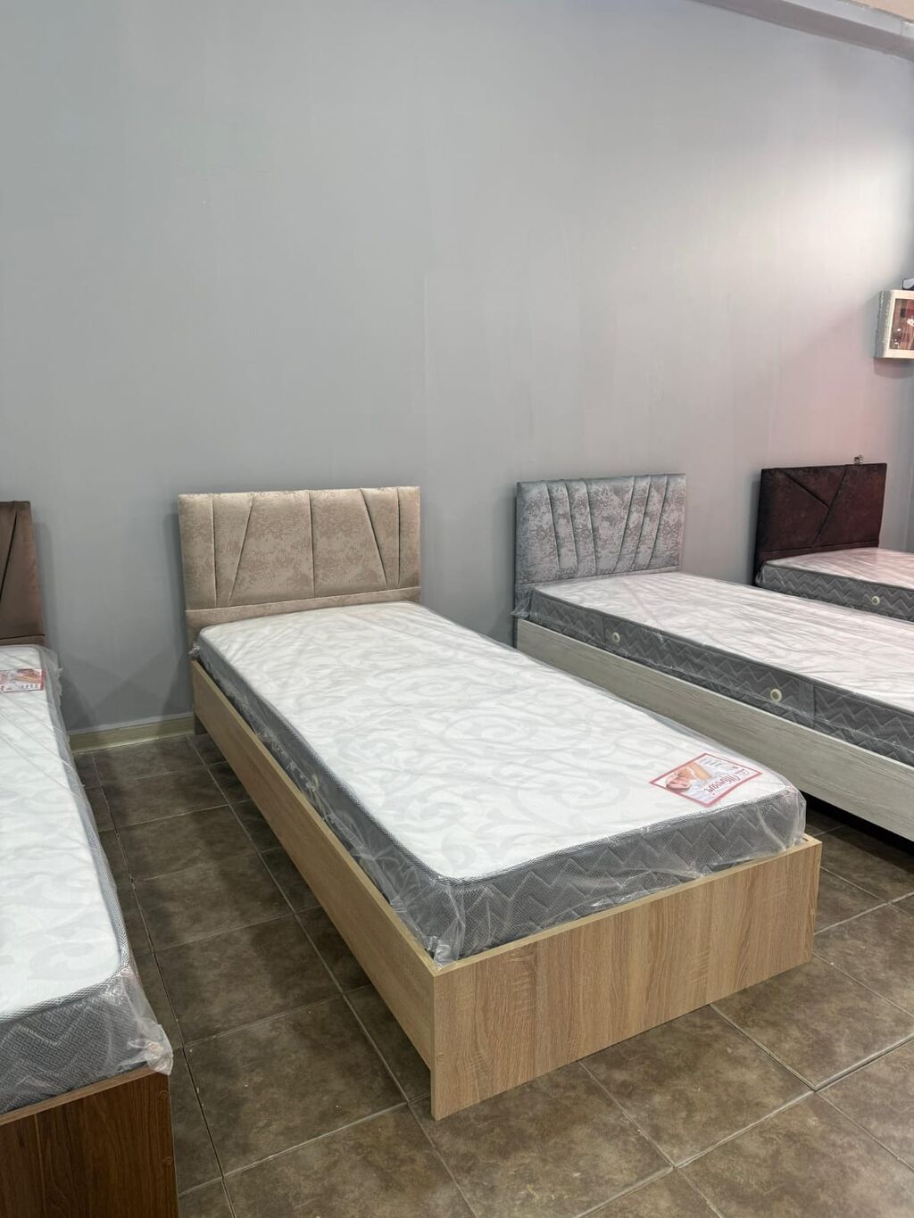 Tək nəfərlik çarpayı – dəmir karkas + matras - Ölçü: 90 sm x 200 sm — Yataqlar, Bakı (5)