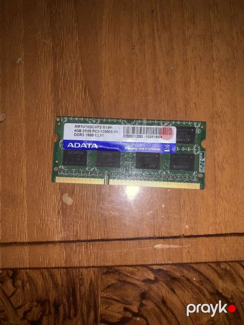 ADATA4GB DDR3 1600 MHz RAM satılır, noutbuk üçündür. Vəziyyəti — Pirəkəşkül