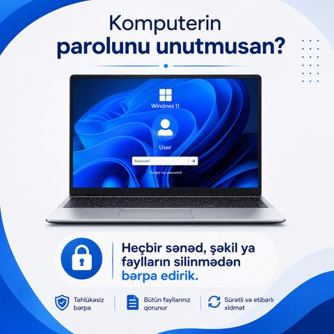 Kompüter parollarının bərpası — Bakı