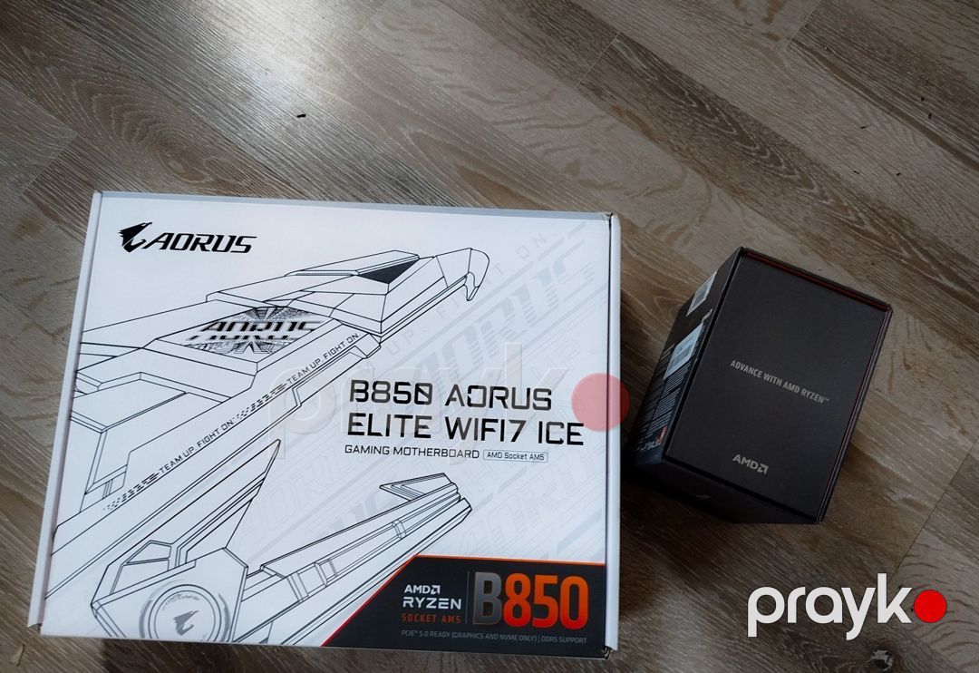 AMD Ryzen 7 7700X + aorus B850 Elite ıce WIFI-7 — Kompüterlər və noutbuklar, Bakı (2)