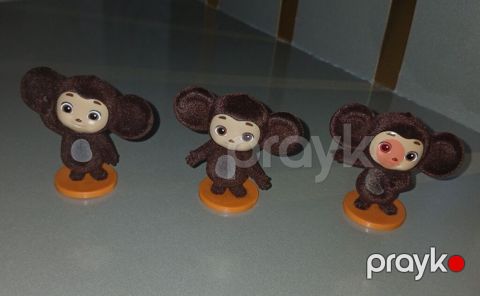Cheburashka fiqurları – kolleksiya üçün 3 ədəd set - Material: sərt — Digah
