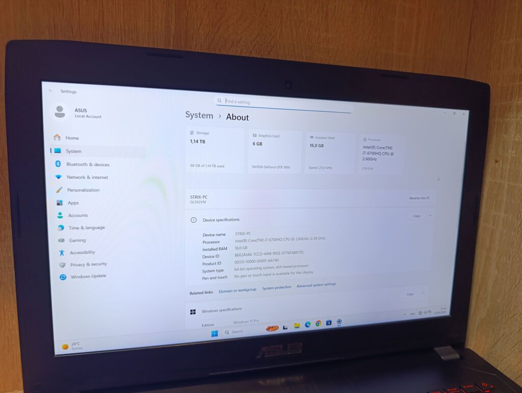 Asus rog strıx GL502VM — Asus, Bakı (2)