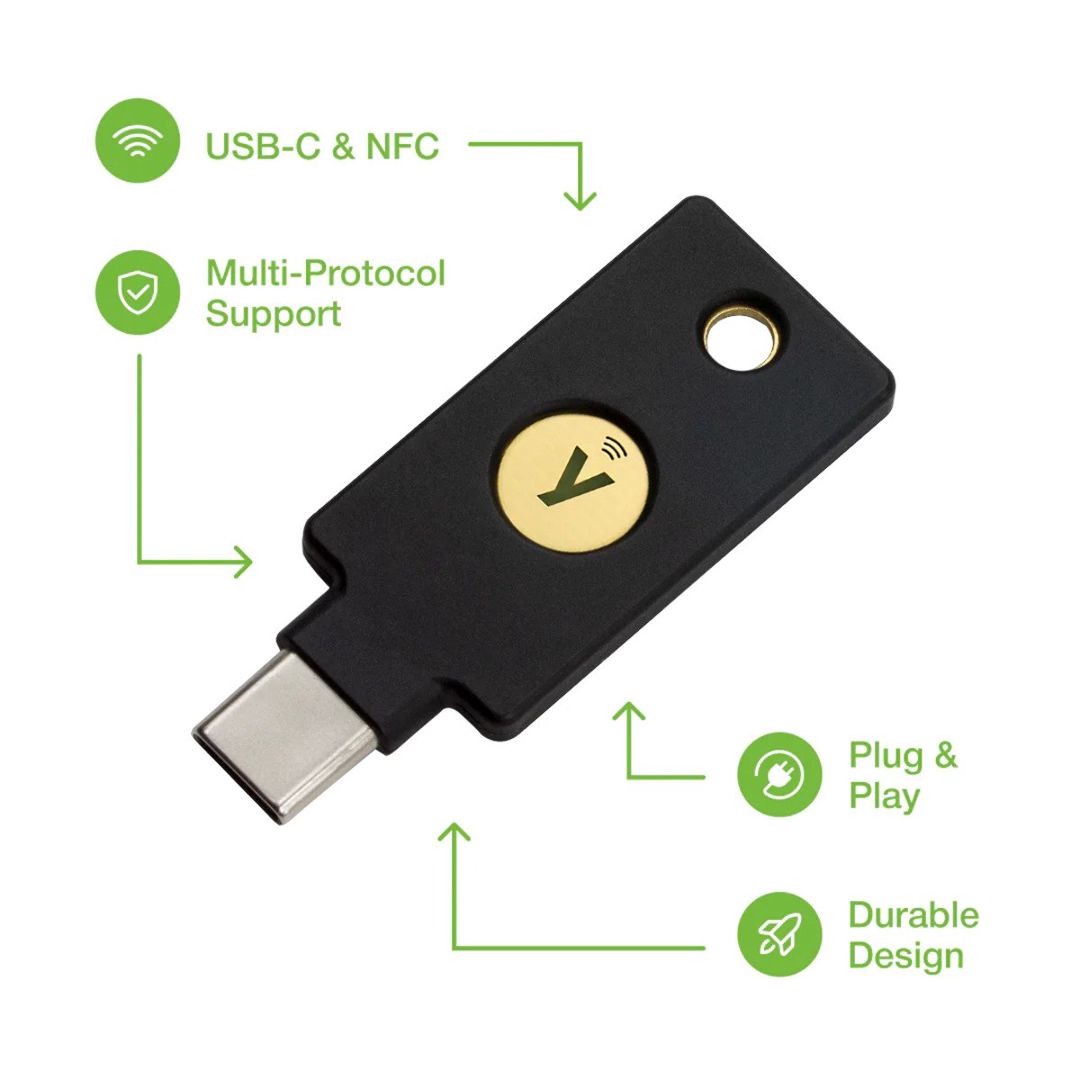 YubiKey 5C NFC təhlükəsizlik açarı — Periferik cihazlar, Bakı (3)