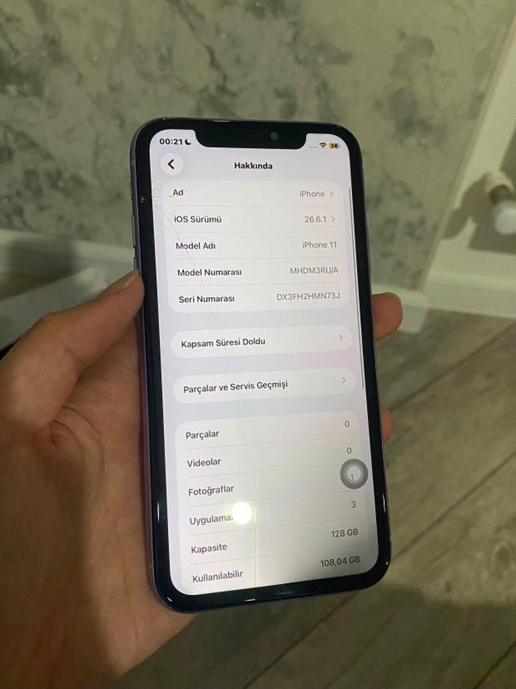 IPhone 11, 128 GB, Matte Gold, Kredit, Qırıq, Simsiz şarj — Apple iPhone, Sumqayıt (3)