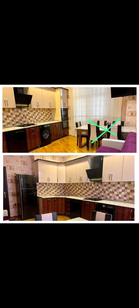 Mətbəx 350azn. Ölçü 4,63 Üstündə moyka verilir. Ünvan Nefçilər — Bakı
